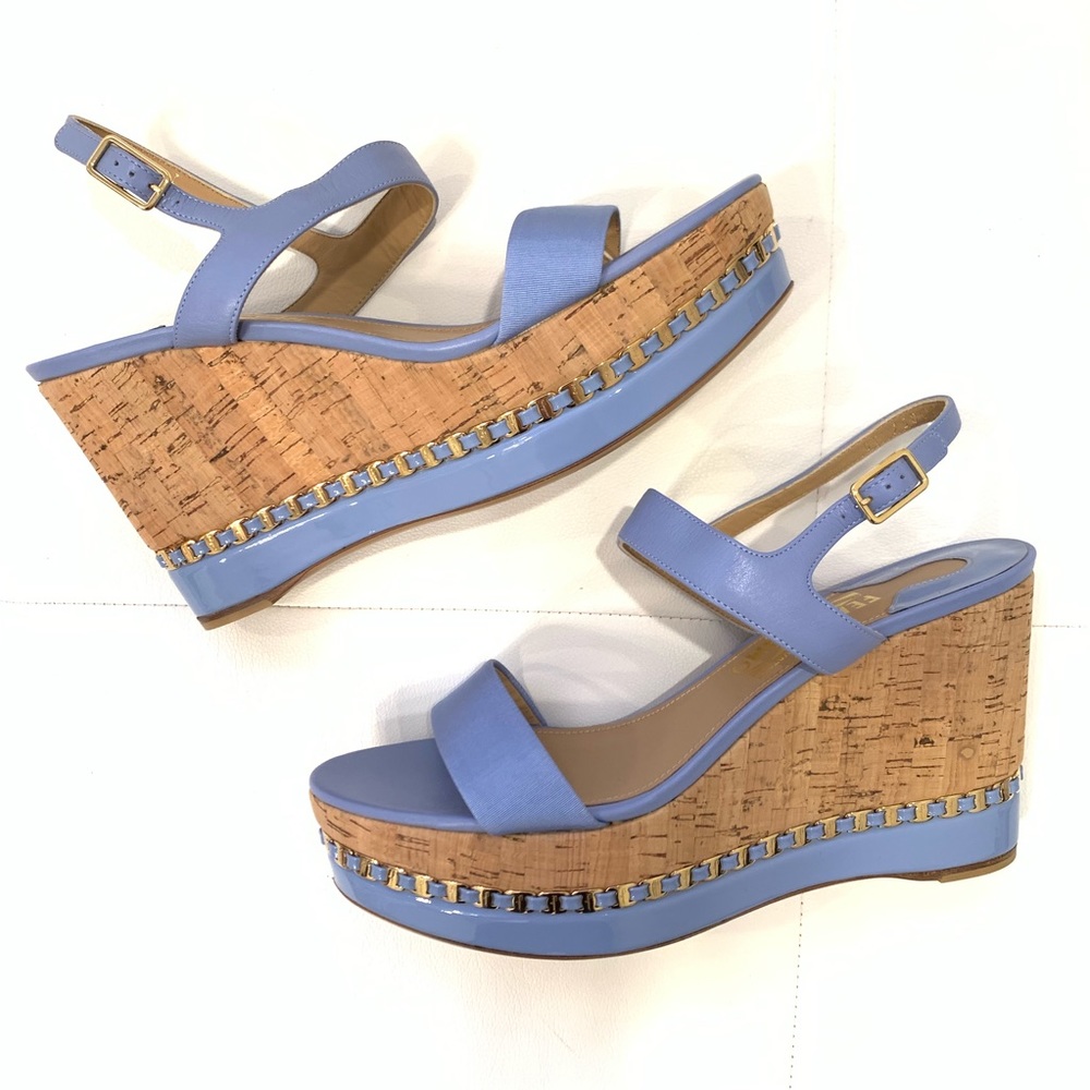 SALVATORE FERRAGAMO Wedge Sandals Sz 39.5